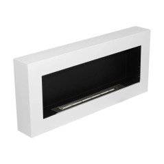 Camino Bioetanolo da Parete Bianco 90 x 40 cm Biocamino Moderno