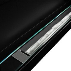 Camino Bioetanolo da Parete con Vetro 90 cm Nero Biocamino da Incasso