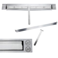 Camino Bioetanolo da Parete con Vetro 90 cm Nero Biocamino da Incasso