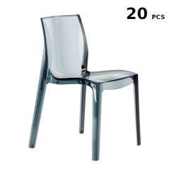 Stock 20 Sedie Impilabili Trasparenti per Catering Femme Fatale