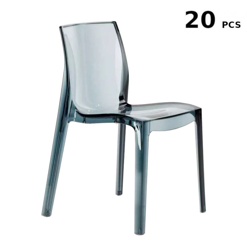 Stock 20 Sedie Impilabili Trasparenti per Catering Femme Fatale