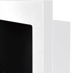 Biocamino Bianco da Parete e da Incasso 90 cm Soggiorno