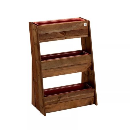 Fioriera Multipla Verticale Legno da Balcone 67x46x100 cm Portafiori