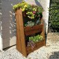 Fioriera Multipla Verticale Legno da Balcone 67x46x100 cm Portafiori