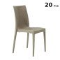 20 pz Stock Sedie in Plastica Impilabili Grand Soleil Polirattan da Esterno per Bar