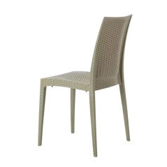 20 pz Stock Sedie in Plastica Impilabili Grand Soleil Polirattan da Esterno per Bar