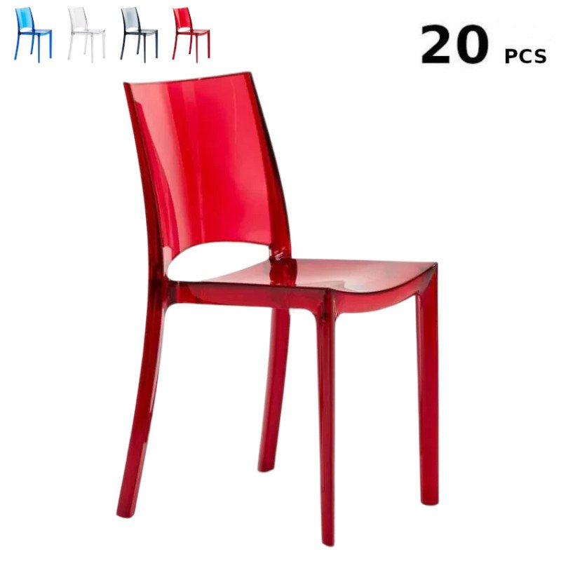 20 Sedie Trasparenti Policarbonato Grand Soleil B-Side Contract