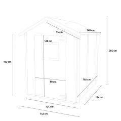 Alce Casetta in Legno 150x150 cm Box Attrezzi Giardino