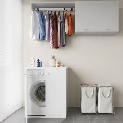 Mobile Copri Lavatrice da Esterno in Plastica Pvc 70x60x94 cm Negrari