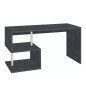 Scrivania 140x60 Design Porta Pc Moderna in Legno con Mensole