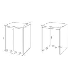 Mobile Coprilavatrice XXL Negrari Copri Asciugatrice da Esterno Grande