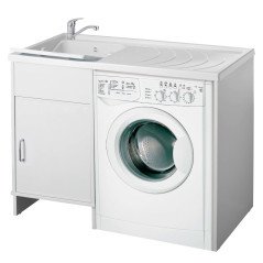 Mobile Lavatoio con Coprilavatrice e Asciugatrice da Esterno in Pvc