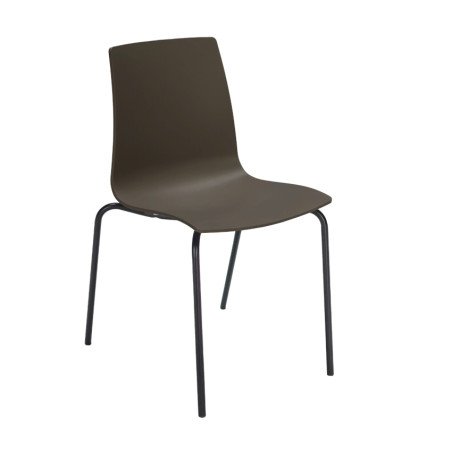 Sedie Polipropilene e Acciaio Cucina Gambe Nere Antigraffio Candy