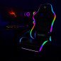 Sedia Gaming Led RGB Reclinabile con Poggiapiedi Poltrona Ecopelle