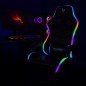 Sedia Gaming con Led Nera Majora Illuminata Ergonomica
