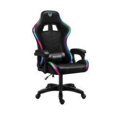 Sedia Gaming con Led Nera Majora Illuminata Ergonomica