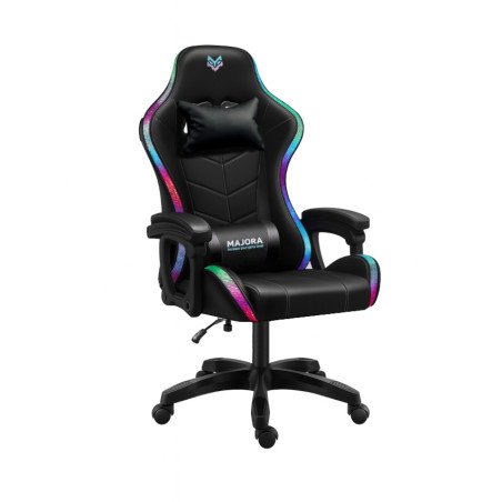 Sedia Gaming con Led Nera Majora Illuminata Ergonomica