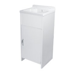Mini Lavabo da Esterno in Resina con Mobiletto Lavatoio Salvaspazio
