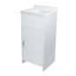 Mini Lavabo da Esterno in Resina con Mobiletto Lavatoio Salvaspazio