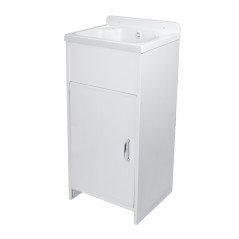 Mini Lavabo da Esterno in Resina con Mobiletto Lavatoio Salvaspazio