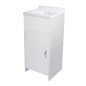 Mini Lavabo da Esterno in Resina con Mobiletto Lavatoio Salvaspazio