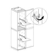 Armadio Alto In Resina Multiuso con 1 Anta Portascope Cleantot