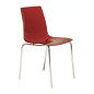 Sedie Trasparenti con Gambe in Acciaio Lollipop Grand Soleil Policarbonato