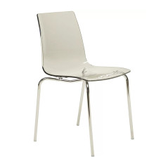 Sedie Trasparenti con Gambe in Acciaio Lollipop Grand Soleil Policarbonato
