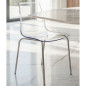 Sedie Trasparenti con Gambe in Acciaio Lollipop Grand Soleil Policarbonato