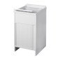 Lavabo 45x50 Resina Piccolo con Mobiletto per Lavanderia Anta Scorrevole