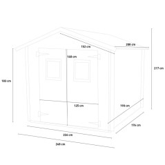 Capanno da Giardino in Legno Attrezzi Prefabbricato 250x200 cm