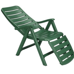 Sedia a Sdraio in Plastica Reclinabile con Poggiapiedi Grand Soleil Premiere