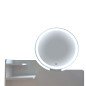 Postazione Trucco Piccola 60 cm Bianca con Specchio e Luci Led