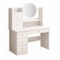 Postazione Trucco con Cassetti Specchio e Luci Toeletta 80 cm