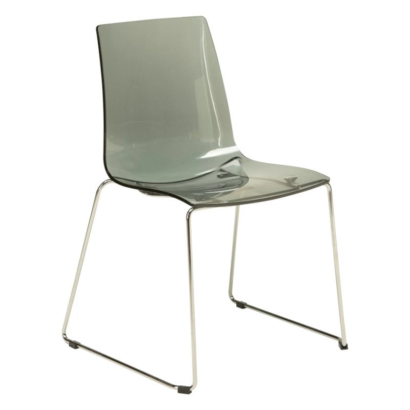 Sedie Moderne con Gambe in Acciaio Plastica Trasparente Design Lollipop Sedie Moderne con Gambe in Acciaio Plastica Trasparente Design Lollipop