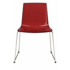 Sedie Moderne con Gambe in Acciaio Plastica Trasparente Design Lollipop