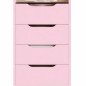 Postazione Trucco Rosa 60 cm Toeletta con Sgabello e Cassettiera