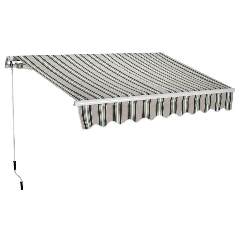 Tenda da Sole Avvolgibile a Barra Quadra 200x300 cm Tenda da Sole Avvolgibile a Barra Quadra 200x300 cm