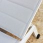 Lettino Prendisole con Ruote in Alluminio da Giardino Spiaggia Mare e Piscina