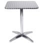 Tavolo in Alluminio per Esterno Bar Acciaio Quadrato 70x70 cm
