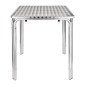 Tavolo Impilabile Quadrato da Bar in Alluminio ed Acciaio 70x70 cm