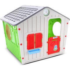 Casetta in Plastica per Bambini Gioco da Giardino Colorata