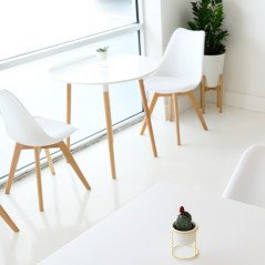 Tavolo Rotondo Nordico Design Scandinavo da Pranzo 80 cm