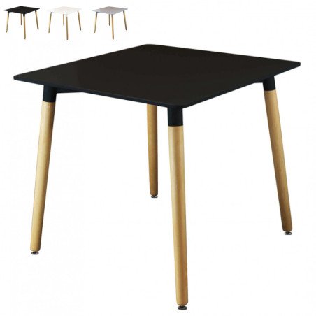 Tavolo da Pranzo Scandinavo Quadrato 80x80 cm Stile Nordico