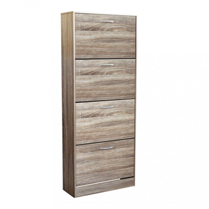 SCARPIERA SLIM SALVASPAZIO 4 Ripiani Porta Scarpe Ingresso Casa 50x19x65 Grigio EUR 14,99