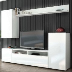 Parete Attrezzata Tv Sospesa a Muro Design Moderno per Soggiorno