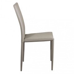 Sedia in Ecopelle Moderna di Design Impilabile Elegante Rivestite