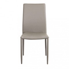 Sedia in Ecopelle Moderna di Design Impilabile Elegante Rivestite