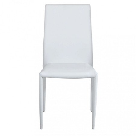 Sedia in Ecopelle Moderna di Design Impilabile Elegante Rivestite