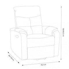 Poltrona Relax Manuale in Similpelle con Schienale e Poggiapiedi Recliner